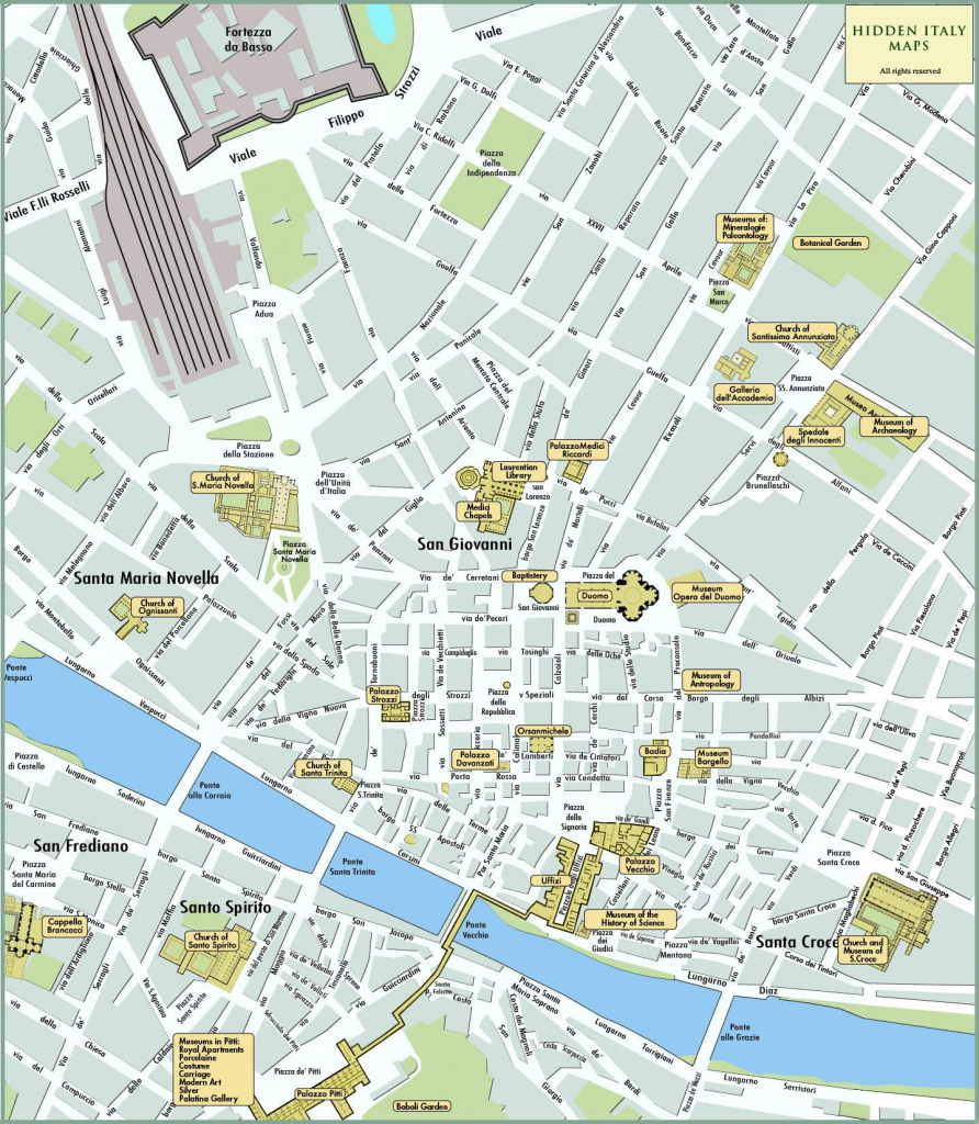 Florence Tourist Map Printable Printable Maps