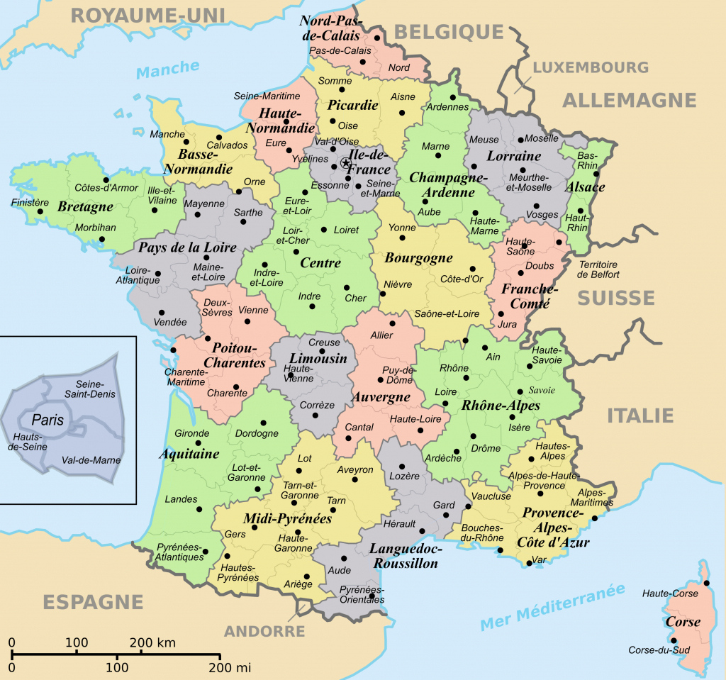 France Cities Map And Travel Guide Pertaining To Printable Map Of 