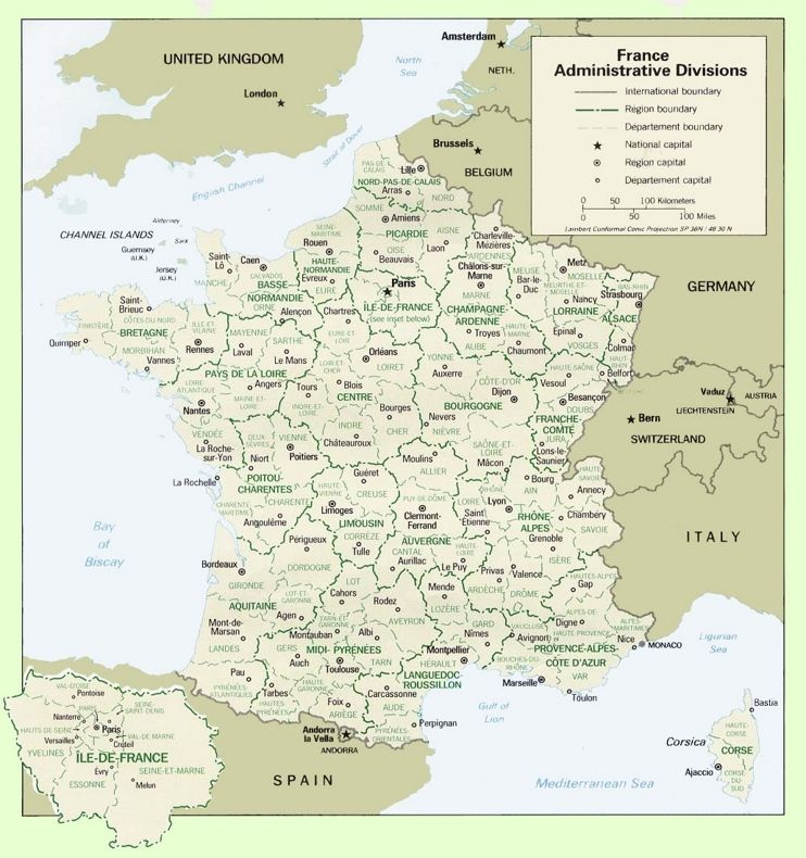 France Political Map France Map France Geography France