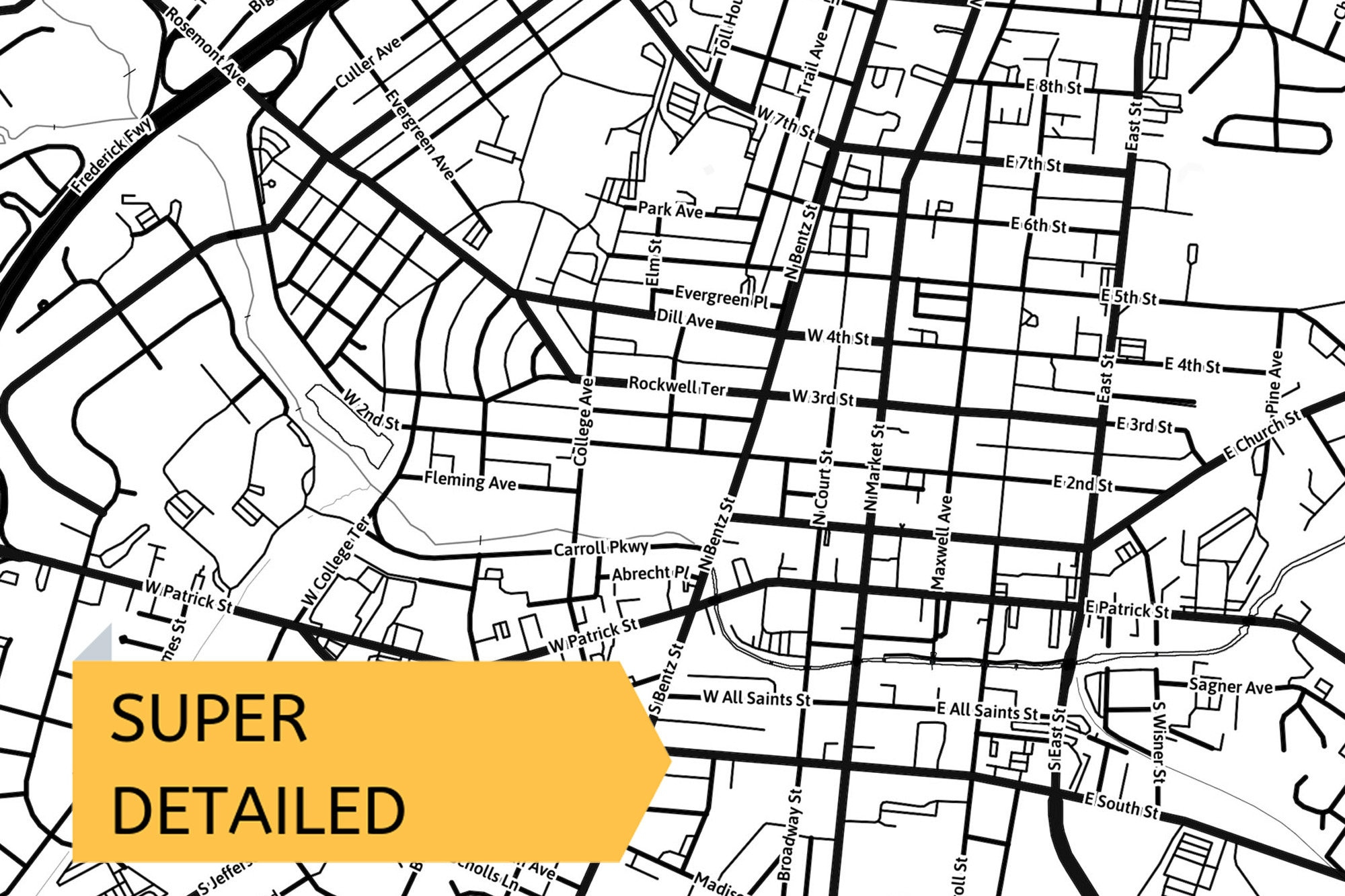 Printable Maps With Street Names | Adams Printable Map