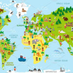 Free Blank Printable World Map For Kids Children PDF World Map