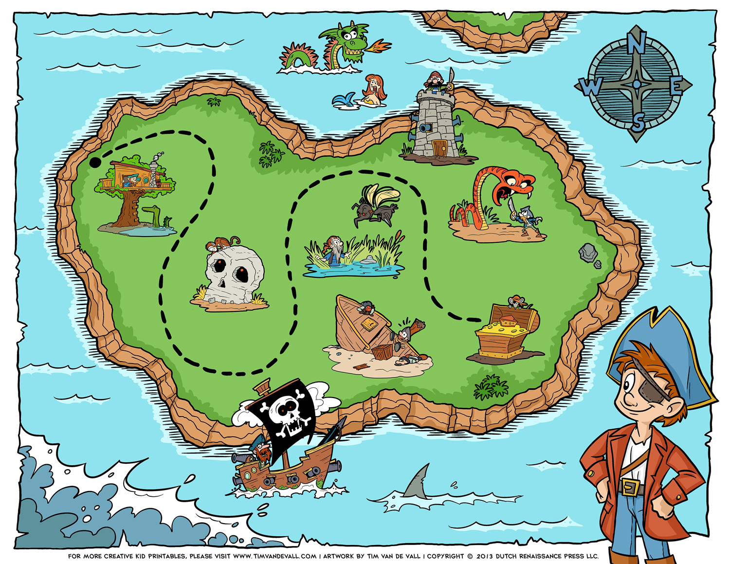 Free Pirate Treasure Maps And Party Favors For A Pirate Birthday Party