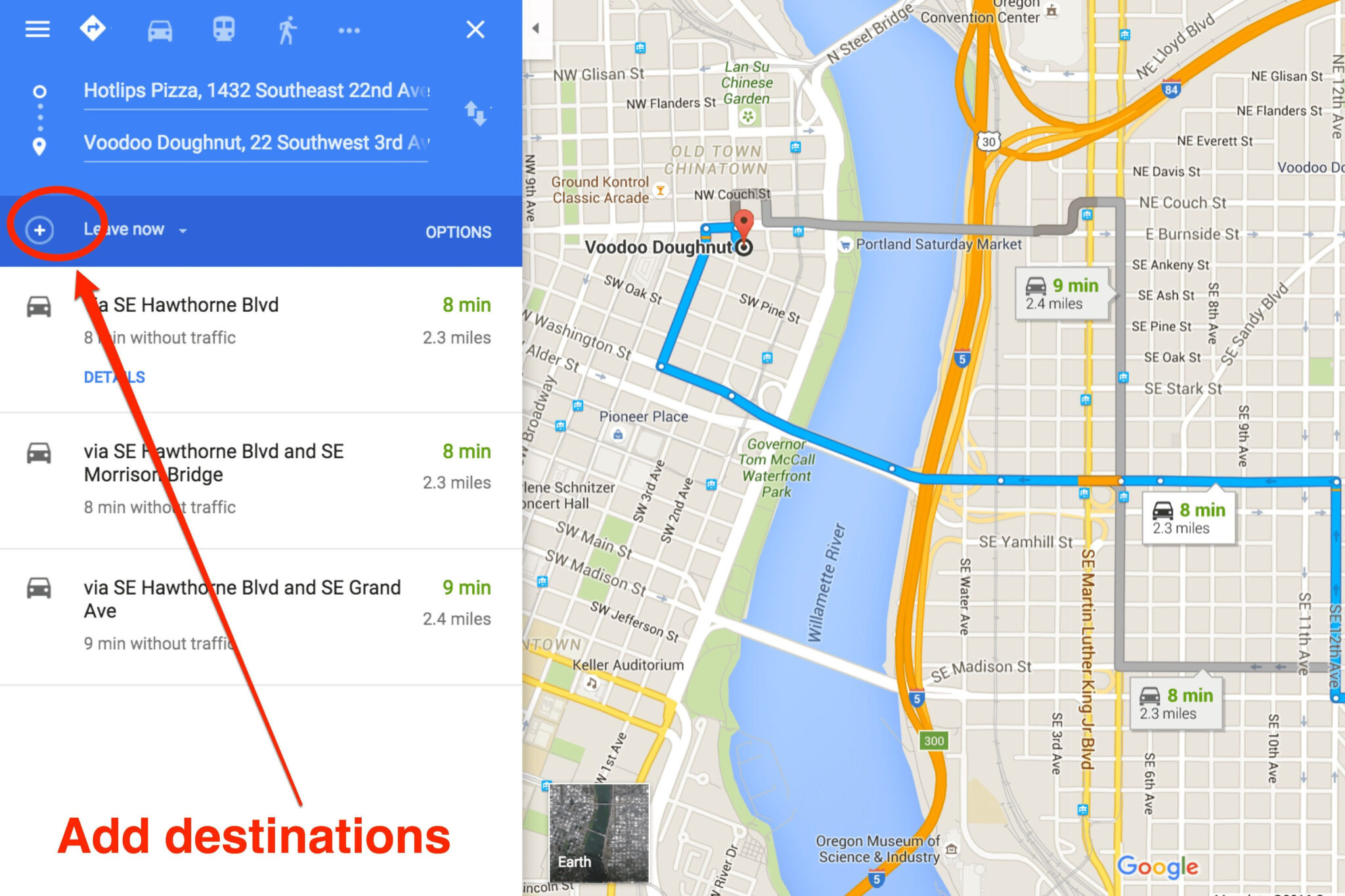 travel directions and mileage