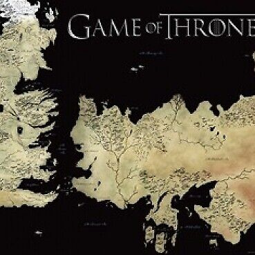 Game Of Thrones Map Of Westros Horizontal Poster Poster Print 