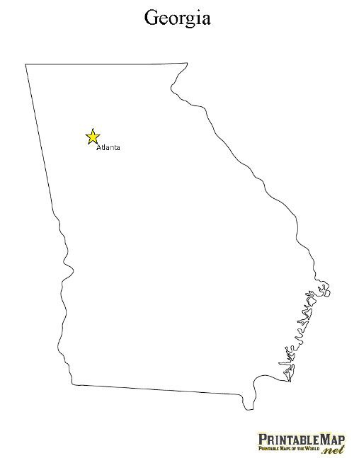 Georgia Atlanta Georgia Map Printable Maps Map Quilt