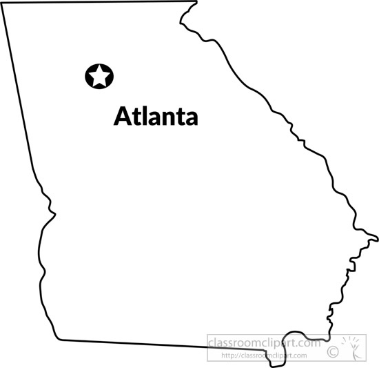 Georgia State Map Coloring Page Sketch Coloring Page
