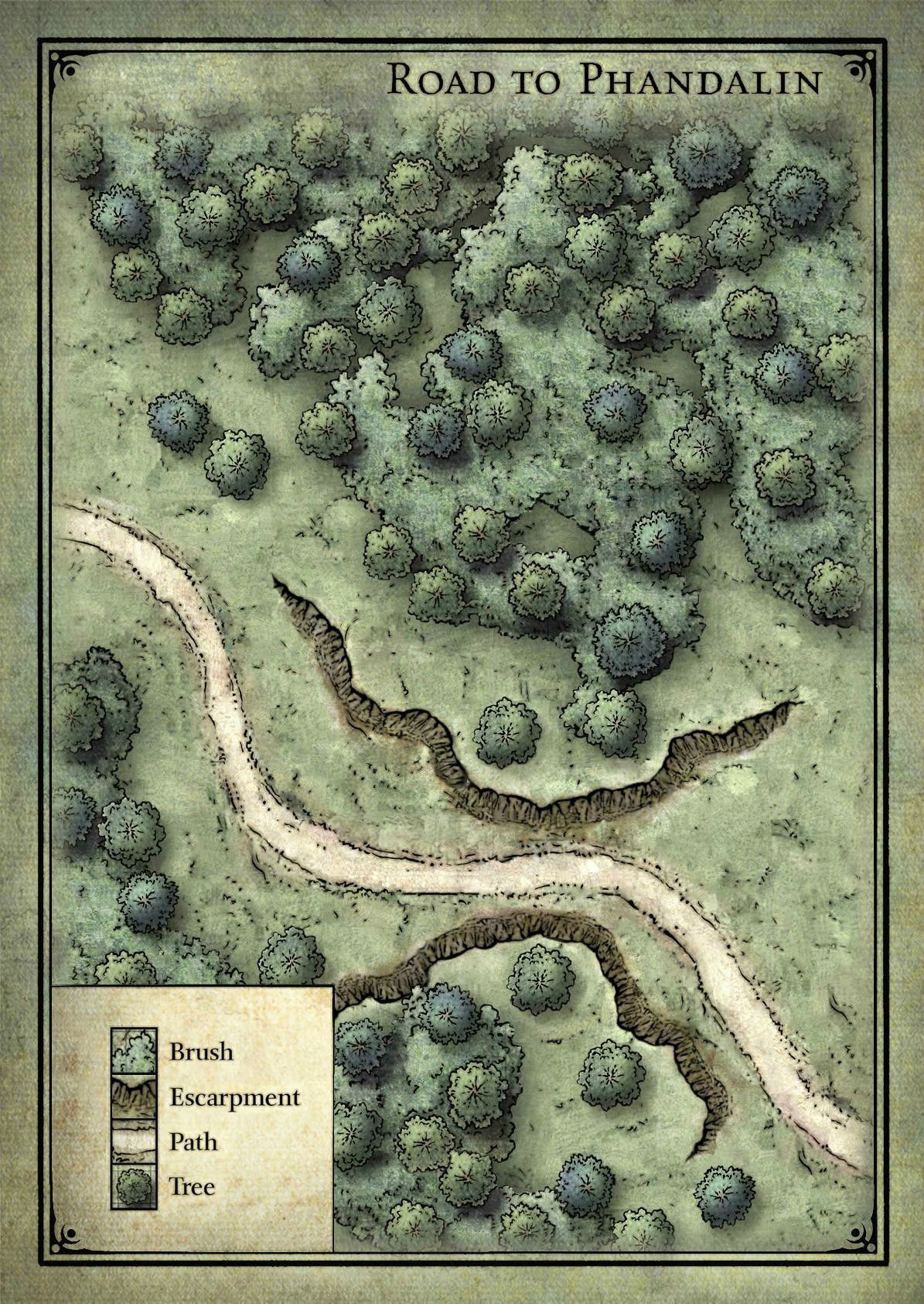 Goblin Ambush Map Lost Mine Of Phandelver Dnd World Map Lost Mines 