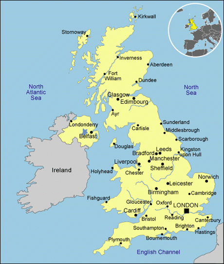 Great Britain Printable Map The World Travel