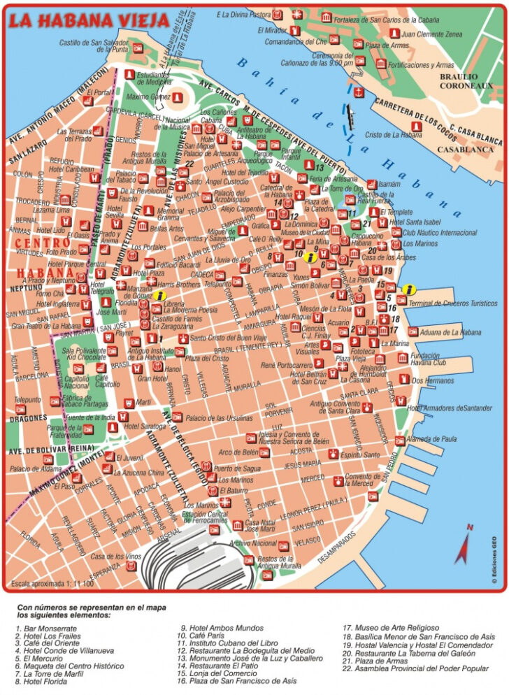 Free Printable Maps Of Havana