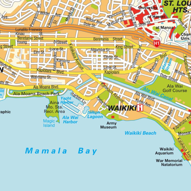 Printable Map Of Honolulu