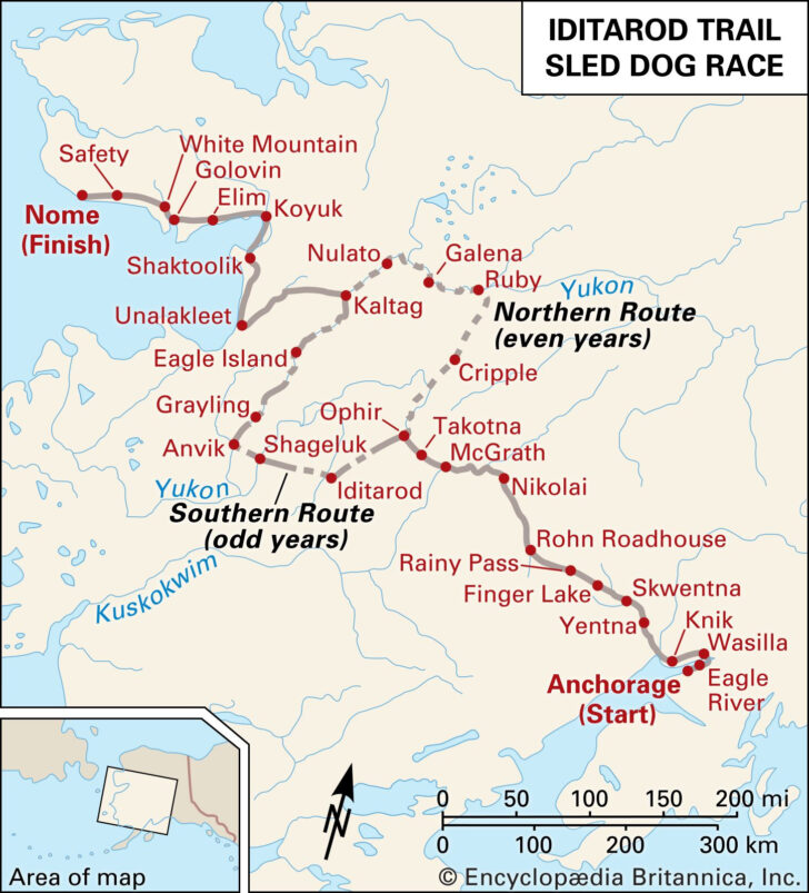Iditarod Trail Map