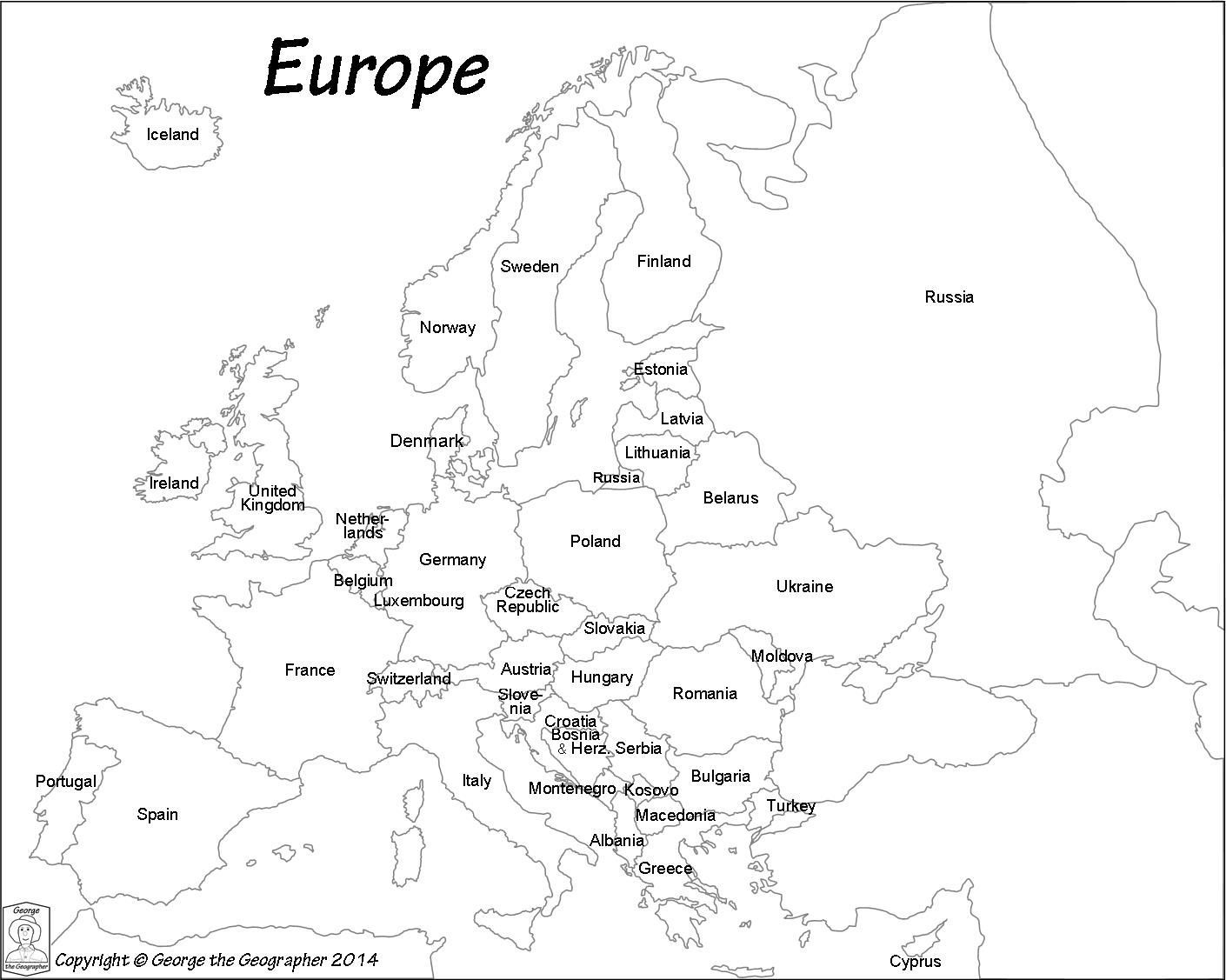 Image Result For Europe Political Map Europe Map Printable World 