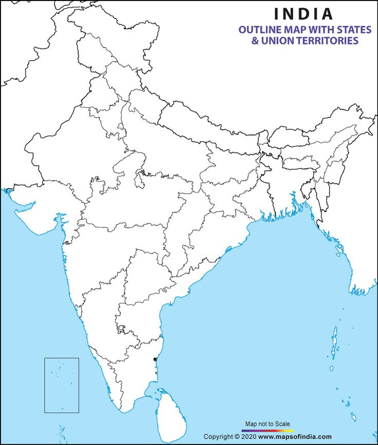 India Outline Map For Coloring Free Download And Print Out For 