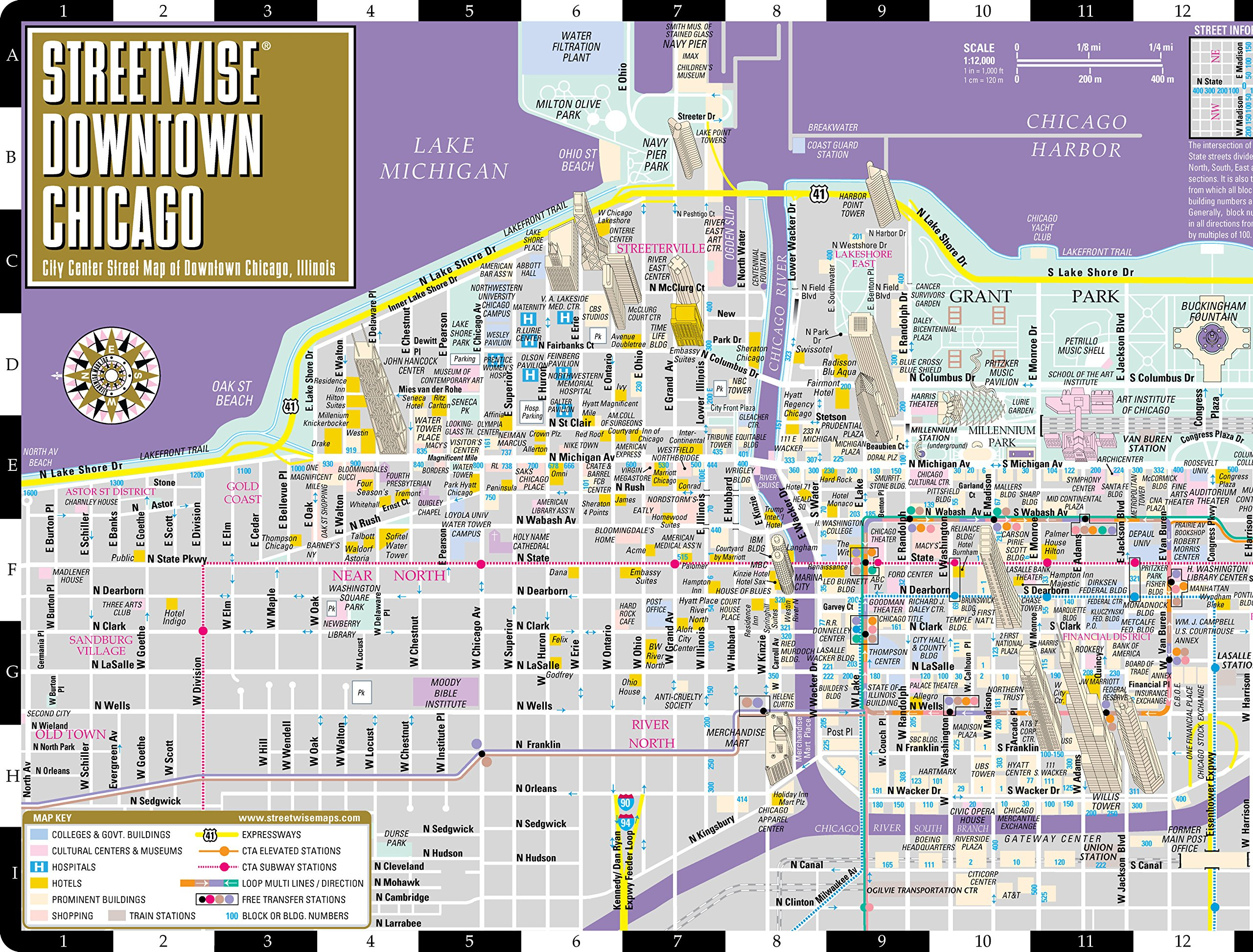 Inventive Printable Street Map Of Downtown Chicago Barrett Website