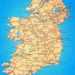 Ireland Roads Map Free Road Map Of Ireland Northern Europe Europe