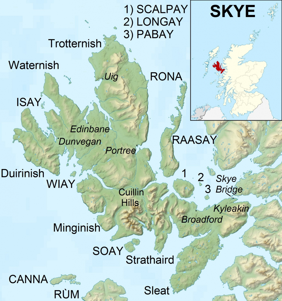 Isle Of Skye Illustrated Mapkate Mclelland Shop Regarding Printable Map 