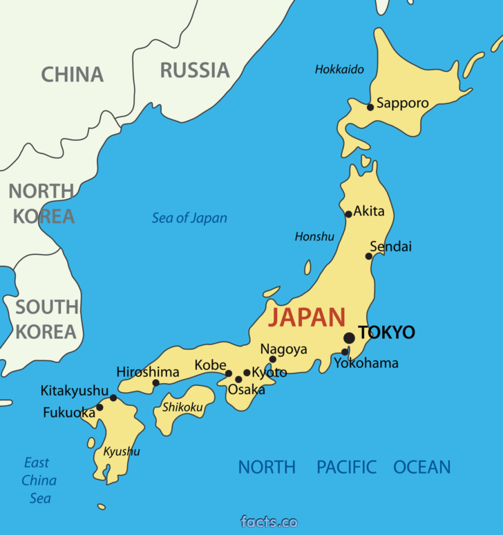 Free Printable Map Of Japan