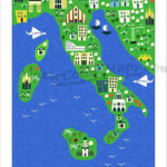 KIDS Maps ITALY Map For Kids Childrens Maps Childrens Map Etsy