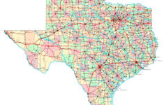 Laminated Map Large Detailed Administrative Map Of Texas State With