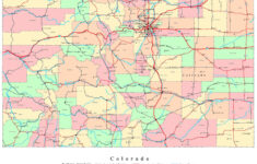 Large Administrative Map Of Colorado State With Roads And Cities