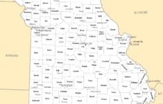 Large Administrative Map Of Missouri State Missouri State Large