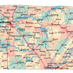 Large Administrative Map Of Tennessee State With Roads Highways And