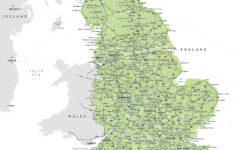 Large Detailed Highways Map Of England With Cities England United