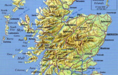 Large Detailed Map Of Scotland With Relief Roads Major Cities And