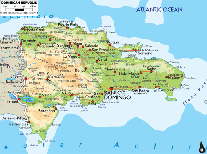 Printable Dominican Republic Map