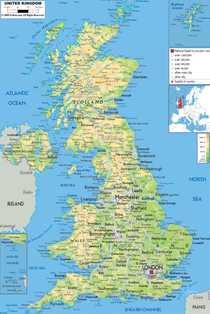 Printable Map Of Britain