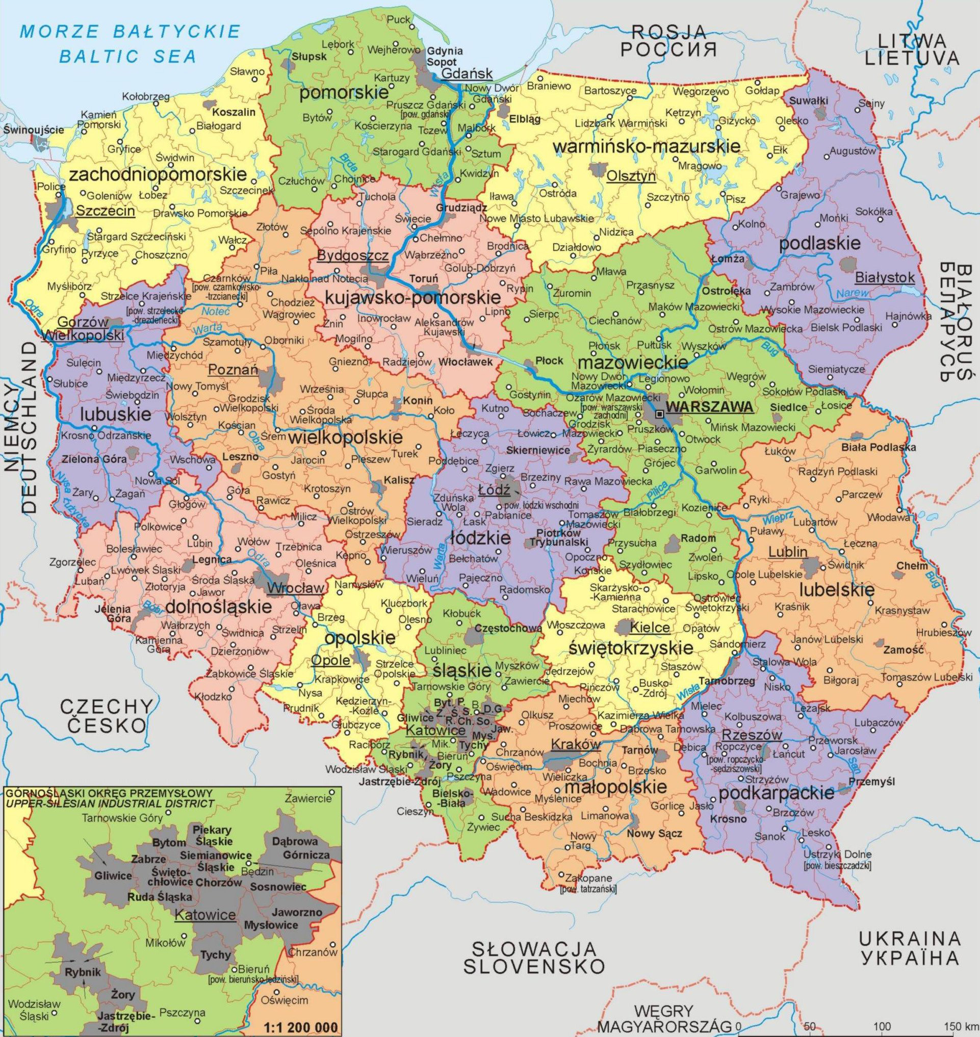 Large Detailed Political And Administrative Map Of Poland Poland Large 
