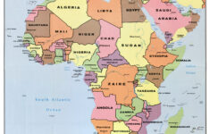 Large Detailed Political Map Of Africa With All Capitals 1982
