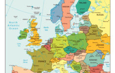 Large Detailed Political Map Of Europe With All Capitals And Major