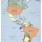 Large Detailed Political Map Of North And South America 1996