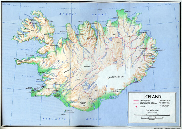 Free Printable Map Of Iceland