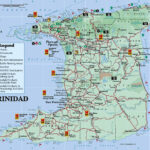 Large Detailed Road And Tourist Map Of Trinidad Island Trinidad Island
