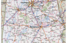 Large Detailed Road Map Of Alabama With All Cities Vidiani Maps