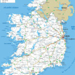 Large Detailed Road Map Of Ireland With All Cities And Airports