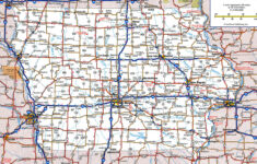 Large Detailed Roads And Highways Map Of Iowa State With All Cities