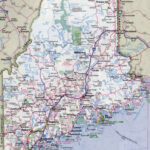 Large Detailed Roads And Highways Map Of Maine State With All Cities