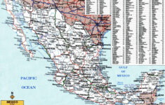 Large Detailed Roads And Highways Map Of Mexico With All Cities