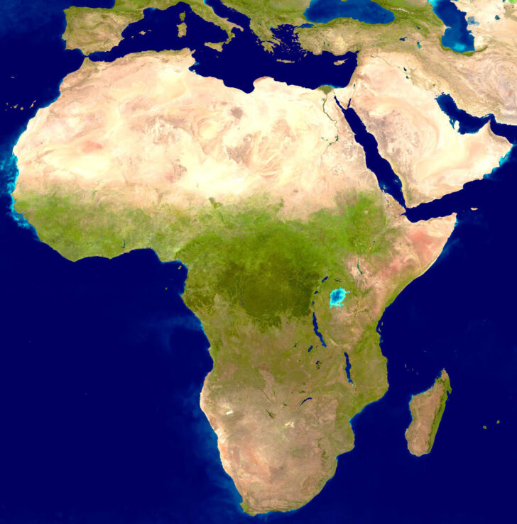 Printable Sattelite Map Of Africa