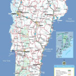 Large Detailed Tourist Map Of Vermont With Cities And Towns Vermont