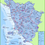 Large Detailed Travel Map Of Tuscany With Cities And Towns Map Of