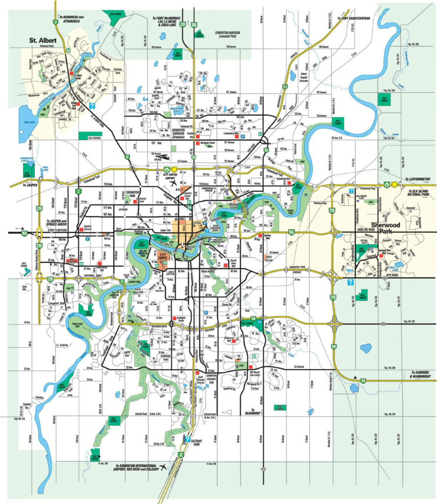 Edmonton Riding Map Printing Maps Of Edmonton Alb | Adams Printable Map