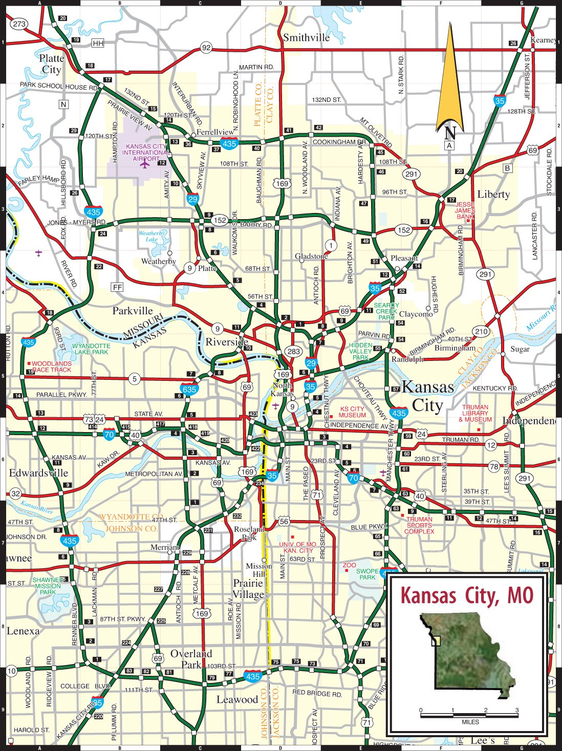 Large Kansas City Maps For Free Download And Print High Resolution 