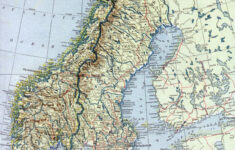 large old map of norway and sweden with relief roads and cities 1922 1 Large Old Map Of Norway And Sweden With Relief Roads And Cities 1922