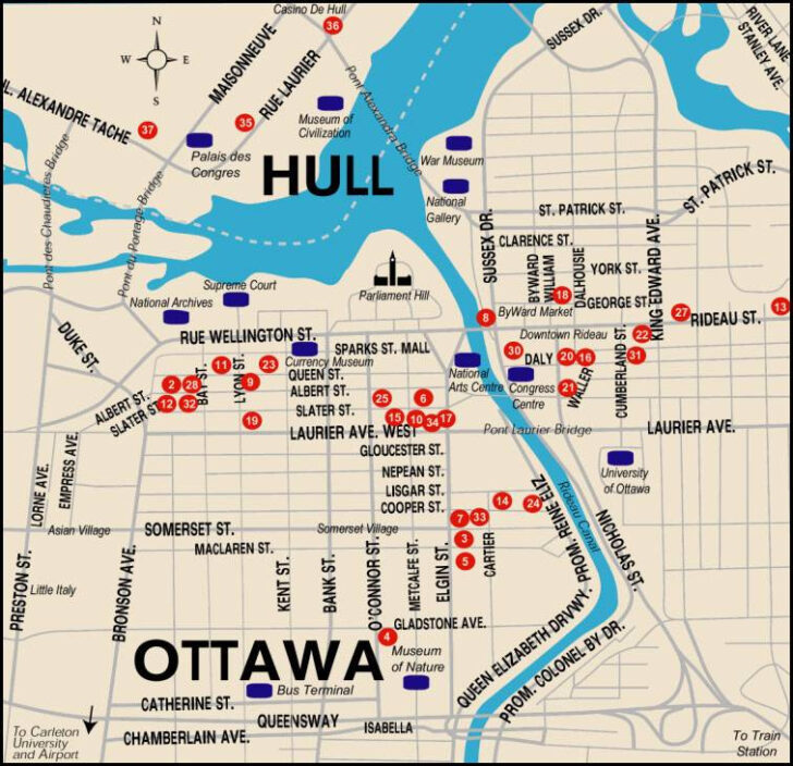 Printable Maps Ottawa