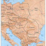 Large Political Map Of Eastern Europe With Relief Capitals And Major