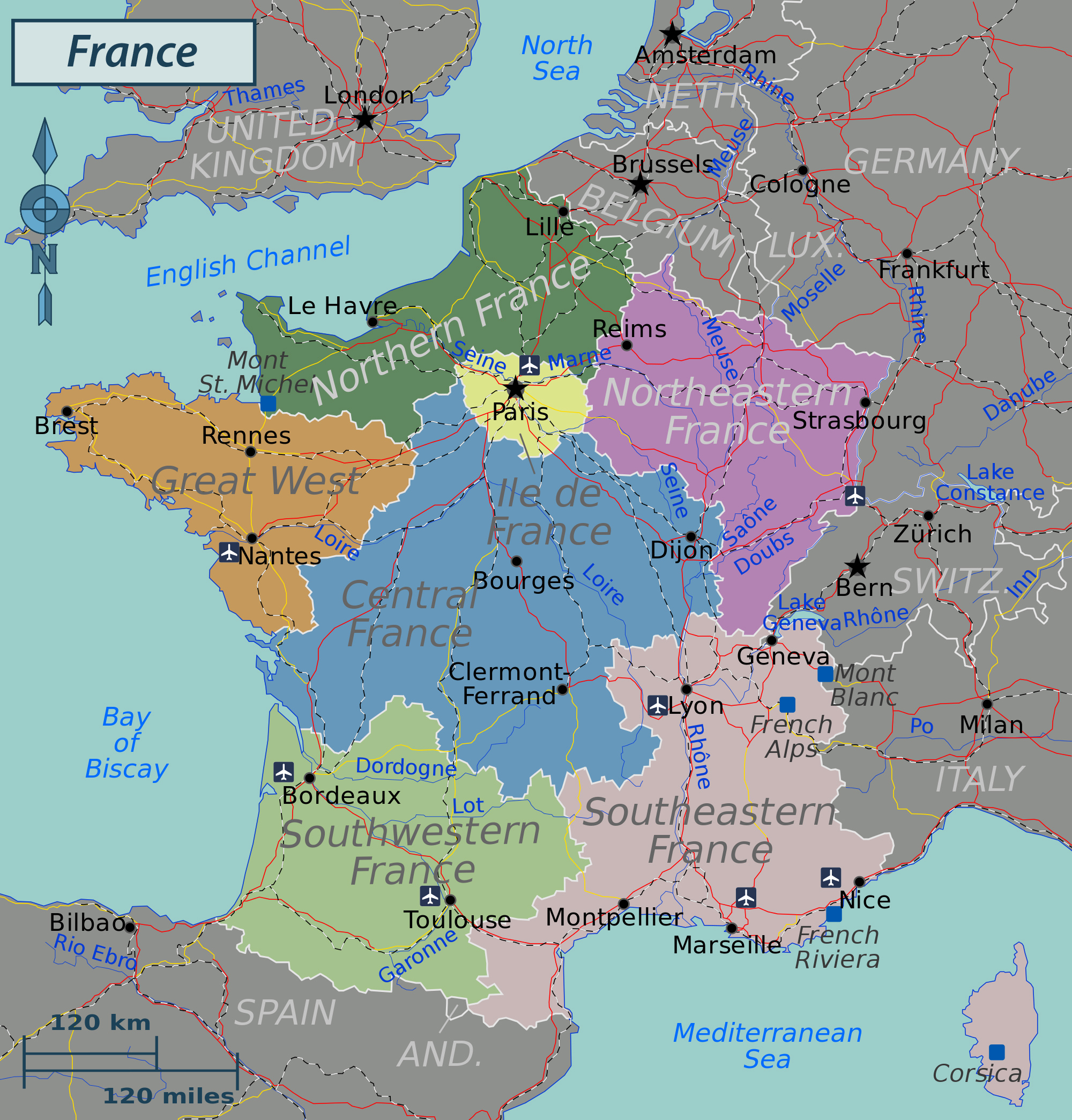 Large Political Map Of France France Large Political Map Vidiani 